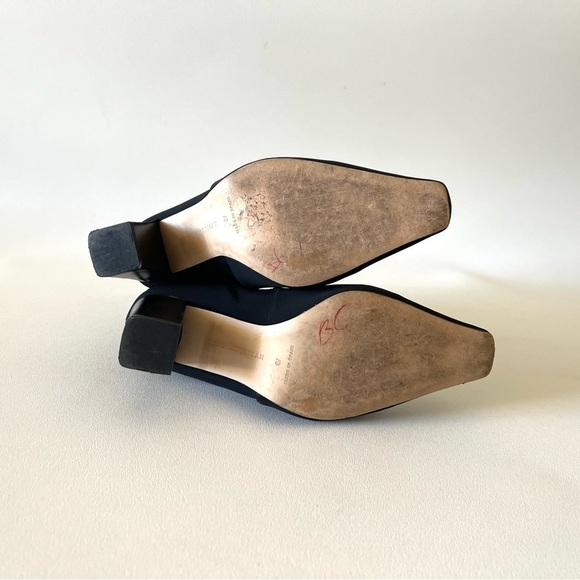 Good American Boots The Bombshell Bootie Block Heel Ankle Buckle Chic Black 6.5 - Picture 11 of 13